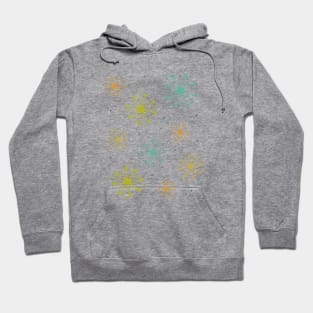 Retro Fireworks Starbursts Mid-century Hoodie